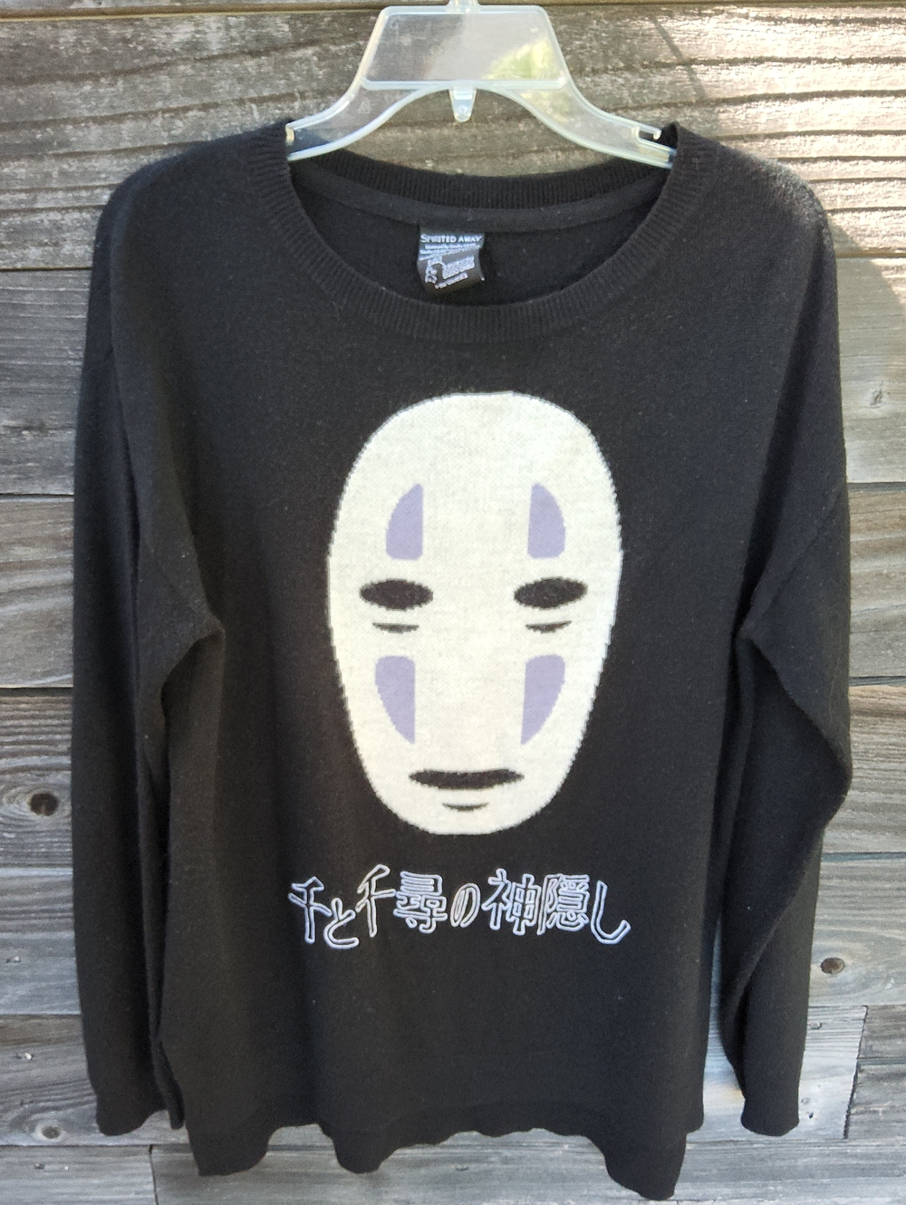 Studio Ghibli Spirited Away Black No-Face Graphic Crewneck Sweater
